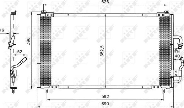 NRF 35153 - Конденсатор кондиционера autospares.lv