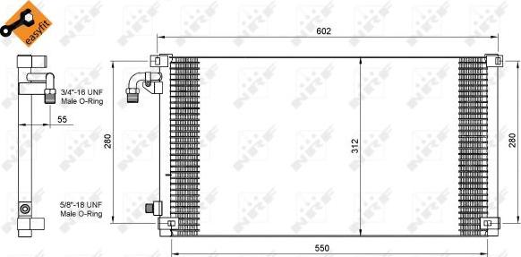 NRF 35103 - Конденсатор кондиционера autospares.lv