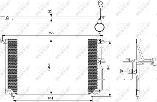 NRF 35184 - Конденсатор кондиционера autospares.lv