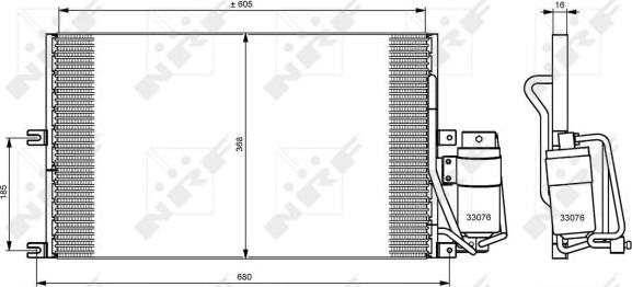 NRF 35183 - Конденсатор кондиционера autospares.lv