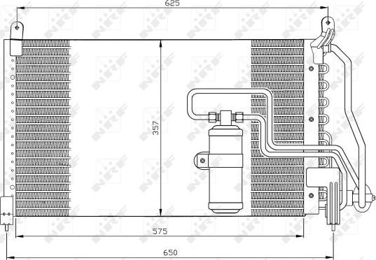 NRF 35134 - Конденсатор кондиционера autospares.lv