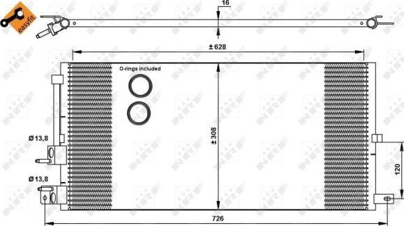 NRF 35885 - Конденсатор кондиционера autospares.lv