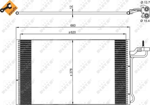 NRF 35882 - Конденсатор кондиционера autospares.lv
