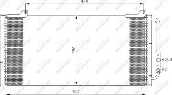 NRF 35346 - Конденсатор кондиционера autospares.lv