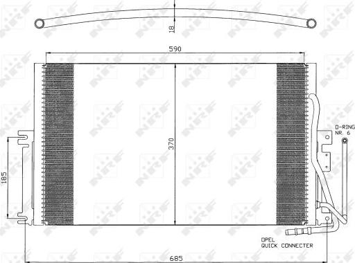 NRF 35342 - Конденсатор кондиционера autospares.lv