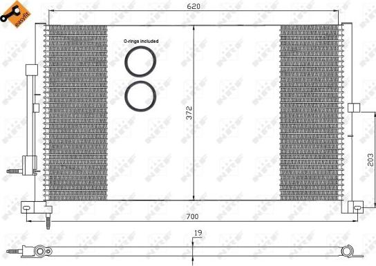 NRF 35365 - Конденсатор кондиционера autospares.lv