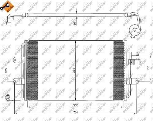 NRF 35300 - Конденсатор кондиционера autospares.lv