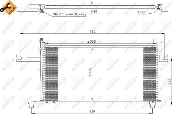 NRF 35315 - Конденсатор кондиционера autospares.lv