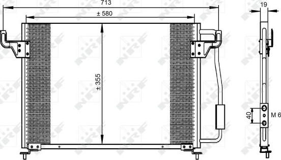 NRF 35261 - Конденсатор кондиционера autospares.lv