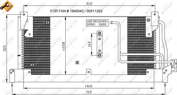 NRF 35218 - Конденсатор кондиционера autospares.lv