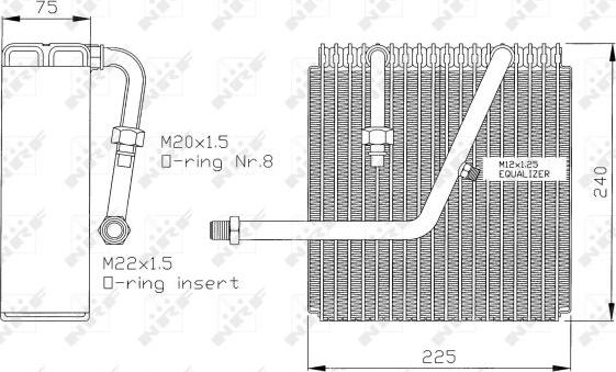 NRF 36047 - Испаритель, кондиционер autospares.lv