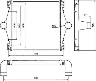 NRF 309058 - Интеркулер, теплообменник турбины autospares.lv