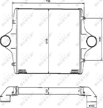 NRF 309015 - Интеркулер, теплообменник турбины autospares.lv