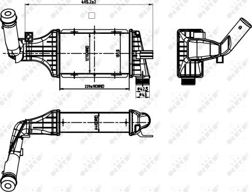 NRF 30428 - Интеркулер, теплообменник турбины autospares.lv