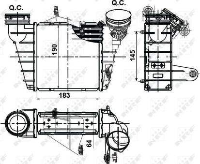 NRF 30476 - Интеркулер, теплообменник турбины autospares.lv