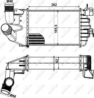 NRF 30307 - Интеркулер, теплообменник турбины autospares.lv