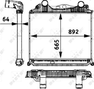 NRF 30206 - Интеркулер, теплообменник турбины autospares.lv