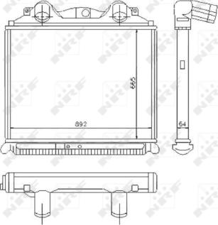 NRF 30203 - Интеркулер, теплообменник турбины autospares.lv