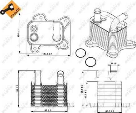 NRF 31342 - Масляный радиатор, автоматическая коробка передач autospares.lv