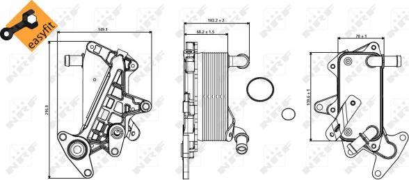 NRF 31357 - Масляный радиатор, автоматическая коробка передач autospares.lv