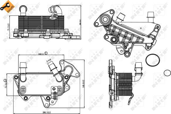 NRF 31264 - Масляный радиатор, автоматическая коробка передач autospares.lv