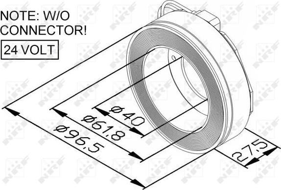 NRF 38448 - Катушка, электромагнитное сцепление - копрессор autospares.lv