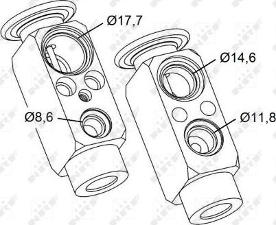 NRF 38479 - Расширительный клапан, кондиционер autospares.lv