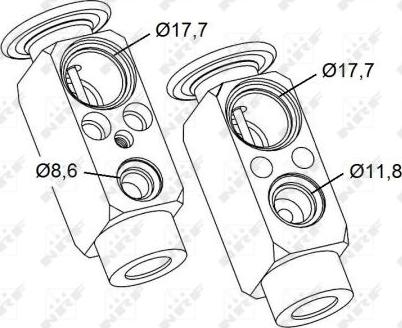 NRF 38477 - Расширительный клапан, кондиционер autospares.lv