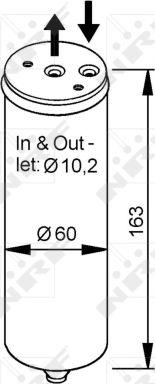 NRF 33023 - Осушитель, кондиционер autospares.lv