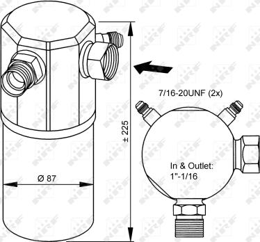 NRF 33175 - Осушитель, кондиционер autospares.lv