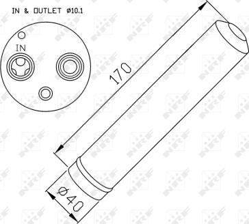 NRF 33285 - Осушитель, кондиционер autospares.lv