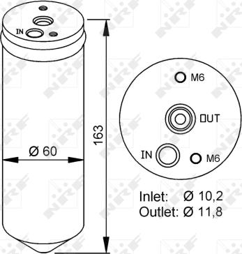 NRF 33222 - Осушитель, кондиционер autospares.lv