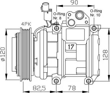 NRF 32449G - Компрессор кондиционера autospares.lv