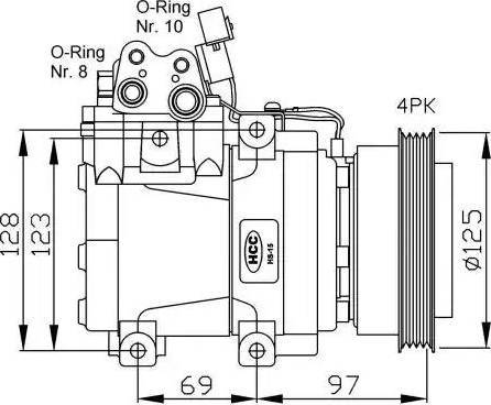 Koreastar KCPH-148 - Компрессор кондиционера autospares.lv