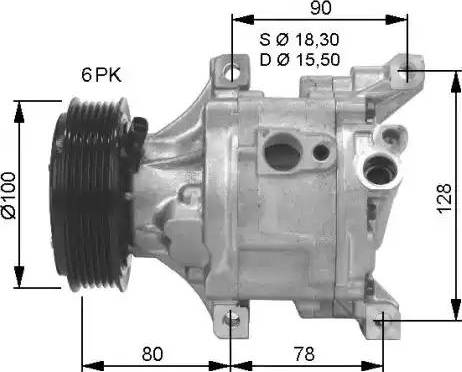 NRF 32466G - Компрессор кондиционера autospares.lv