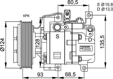 NRF 32408G - Компрессор кондиционера autospares.lv