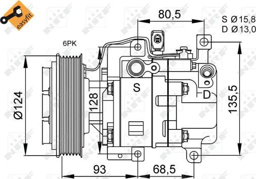 NRF 32408 - Компрессор кондиционера autospares.lv