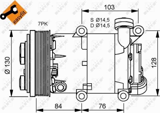 NRF 32410 - Компрессор кондиционера autospares.lv