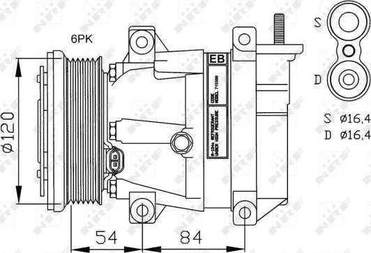 NRF 32484G - Компрессор кондиционера autospares.lv