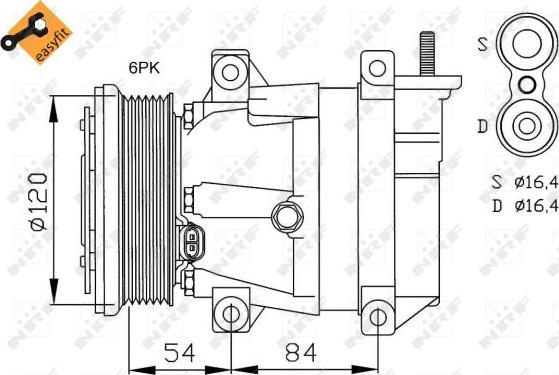 NRF 32484 - Компрессор кондиционера autospares.lv