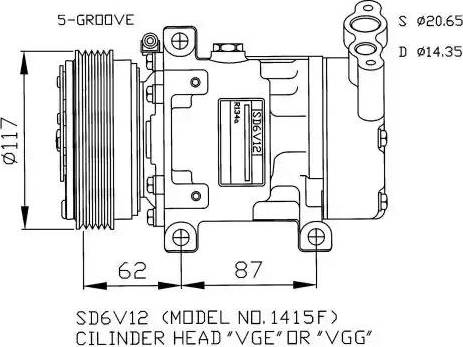 NRF 32431G - Компрессор кондиционера autospares.lv