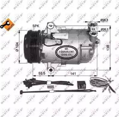 NRF 32426G - Компрессор кондиционера autospares.lv