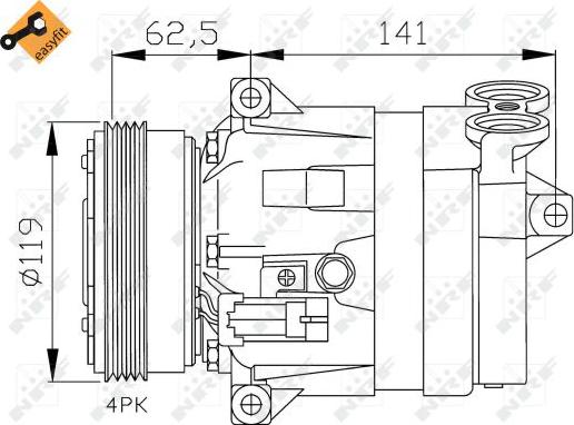 NRF 32421 - Компрессор кондиционера autospares.lv