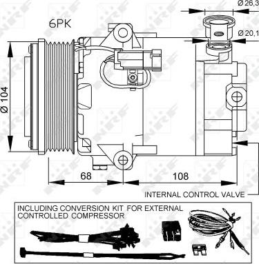 NRF 32428 - Компрессор кондиционера autospares.lv