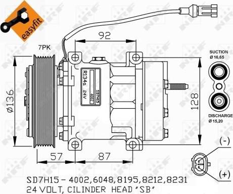 NRF 32477G - Компрессор кондиционера autospares.lv