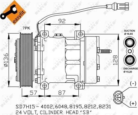 NRF 32477 - Компрессор кондиционера autospares.lv