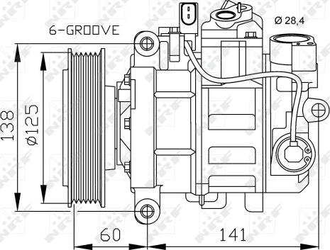 NRF 32512 - Компрессор кондиционера autospares.lv