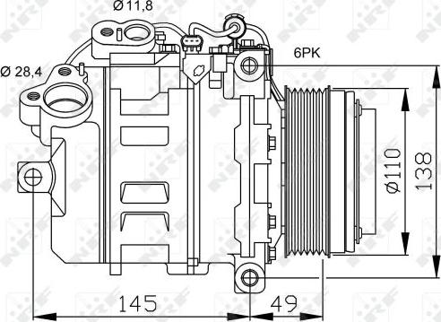 NRF 32533 - Компрессор кондиционера autospares.lv