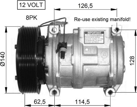 NRF 32661G - Компрессор кондиционера autospares.lv