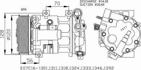 NRF 32682G - Компрессор кондиционера autospares.lv